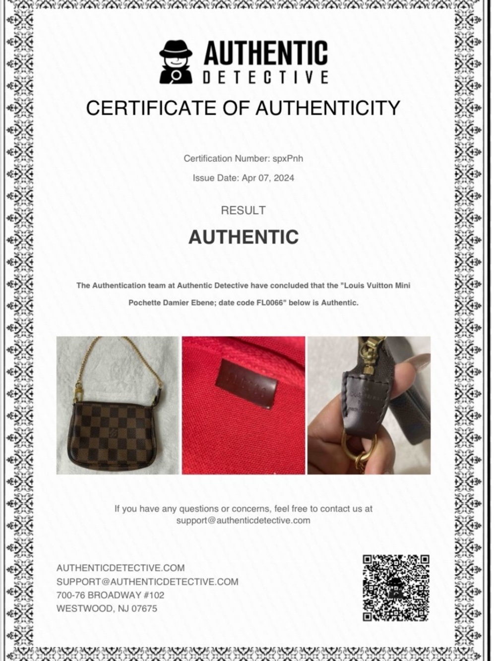 Louis Vuitton Brown Damier Ebene Mini Pochette with Gold Chain price is firm. - Picture 11 of 11